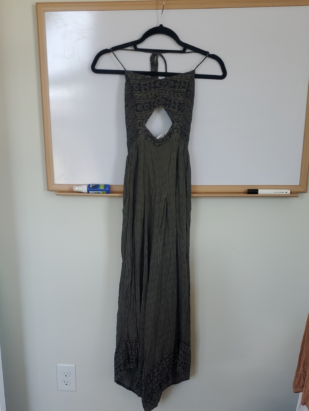 Free People Olive Maxi Dress with Cutout Front